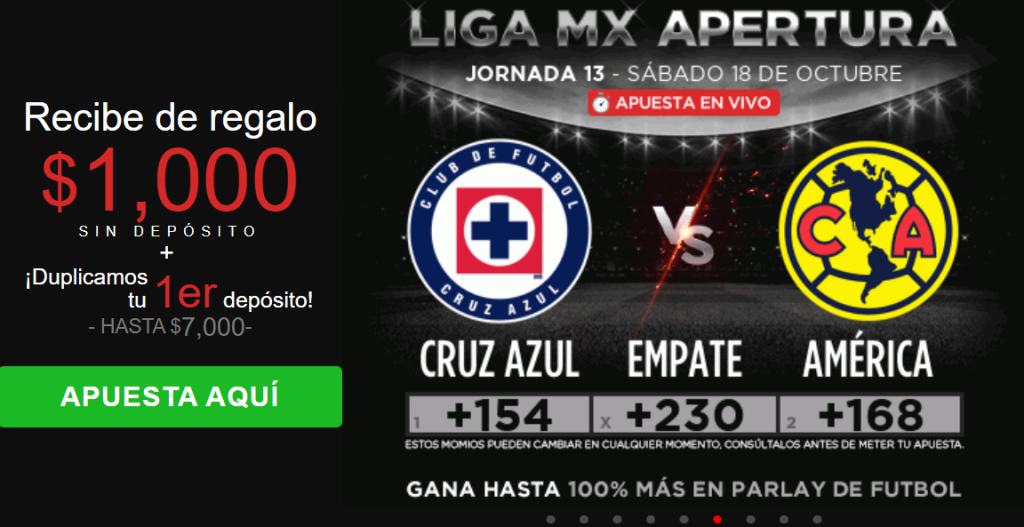 caliente cruz azul vs américa
