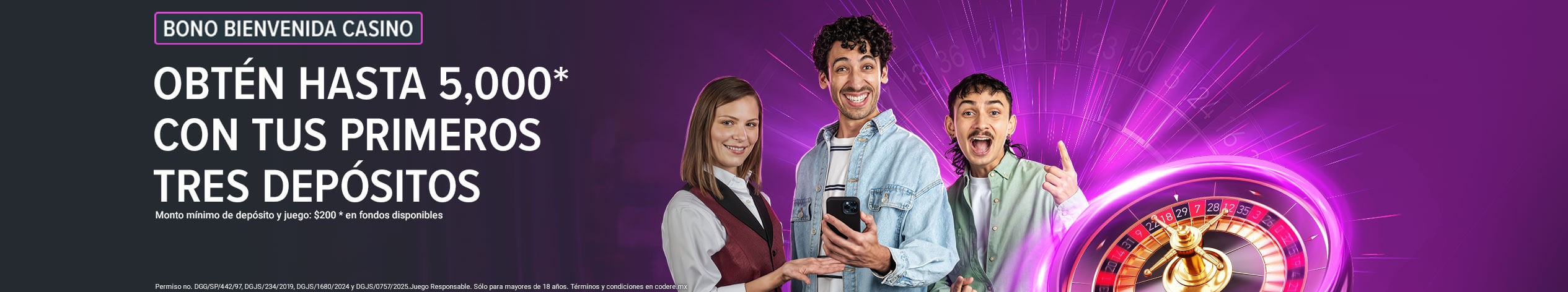 codere mexico ruletas bono