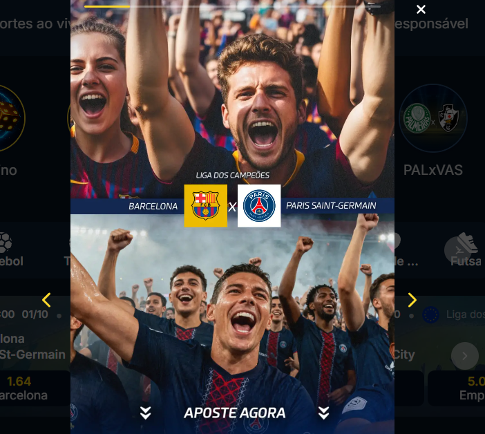 estrelabet barcelona x psg