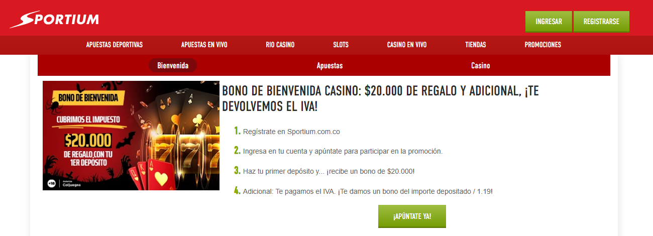 sportium bono casino