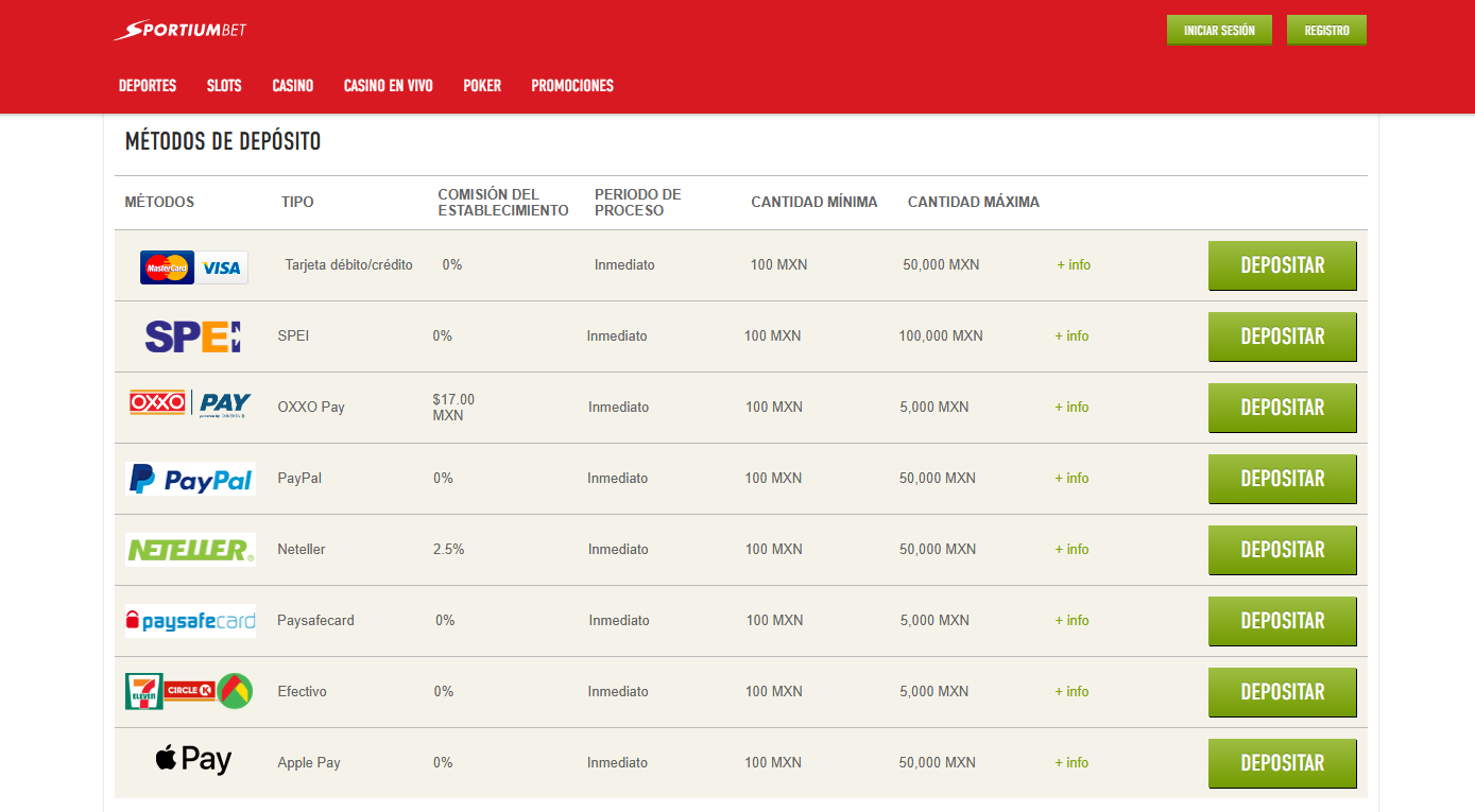 sportiumbet como ingresar dinero
