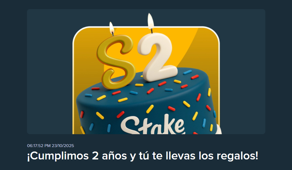 stake cumplimos 2 años