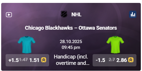 tonybet chicaco vs ottawa