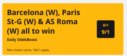 betfair daily barcelona paris roma