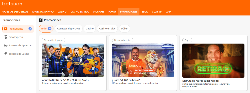 betsson promociones perú