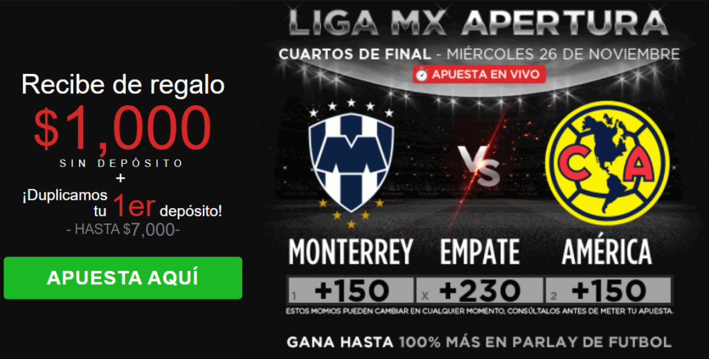 caliente monterrey vs américa