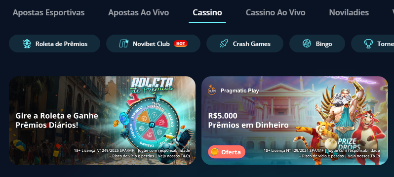 novibet melhores slots