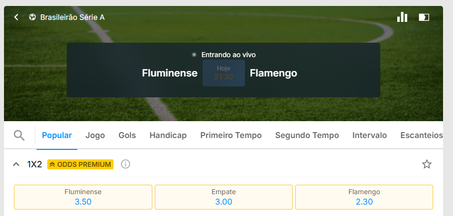 rivalo odds premium fluminense flamengo