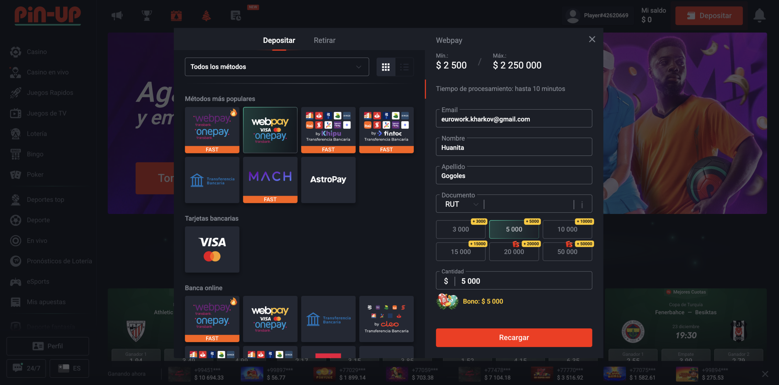 apostar con cryptos en pin up
