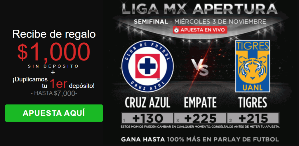 caliente cruz azul vs américa