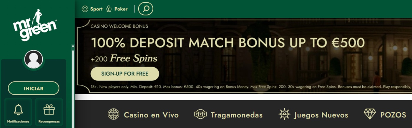 mr green ireland banner