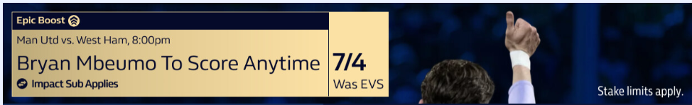 william hill epic boost man utd west ham