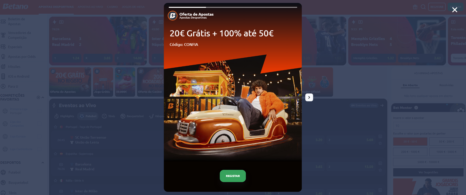 BETANO bonus desportivo