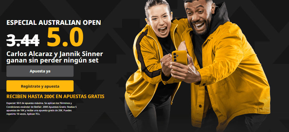 betfair supercuota del open australia supercuota betfair alcaraz sinner