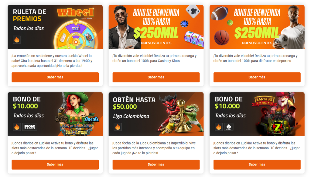 luckia bonificaciones