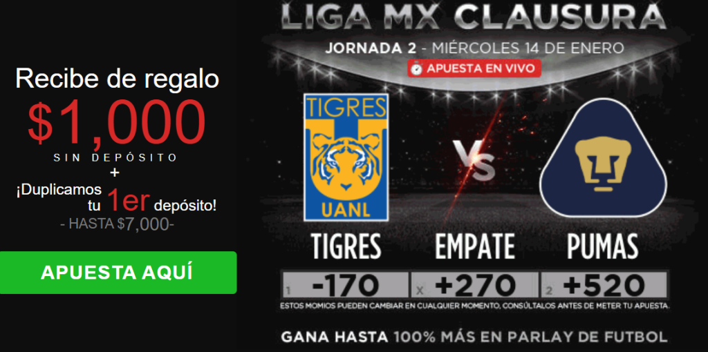 caliente tigres vs pumas