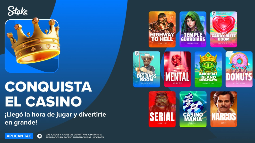 Banner de la promoción Conquista el Casino en Stake Ecuador con bolsa de premios de 50 mil dólares.