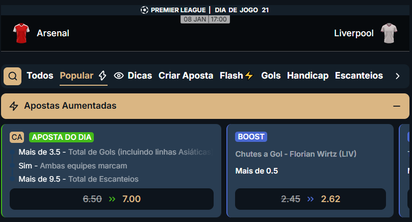 estrelabet arsenal x liverpool