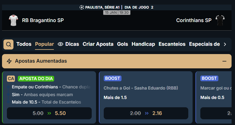 estrelabet bragantino x corinthians