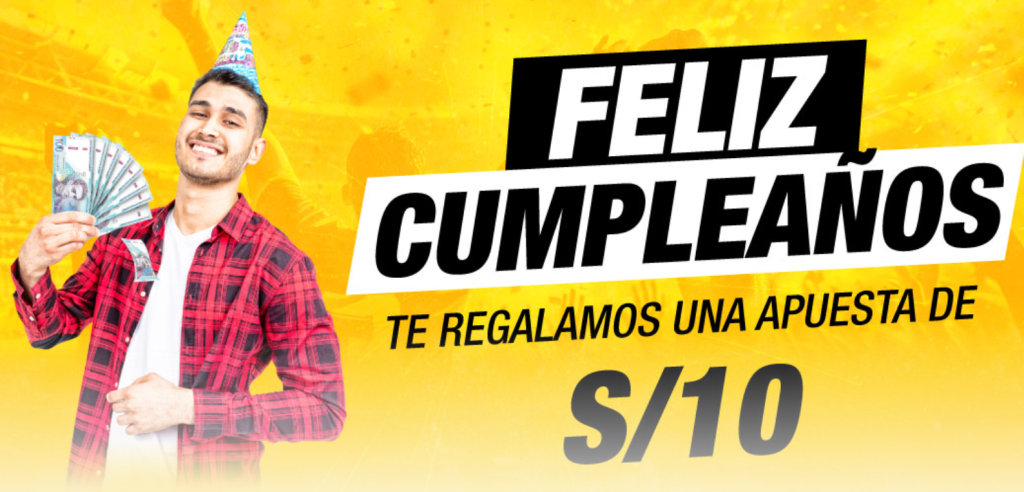Regalo de cumpleaños y bono de apuesta gratis en DoradoBet Perú.