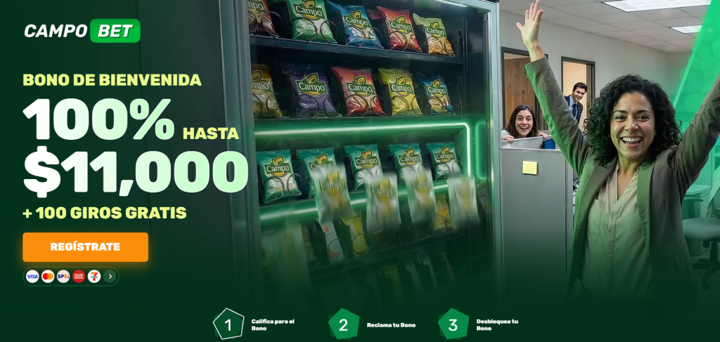 Captura de pantalla de la página principal del casino CampoBet.