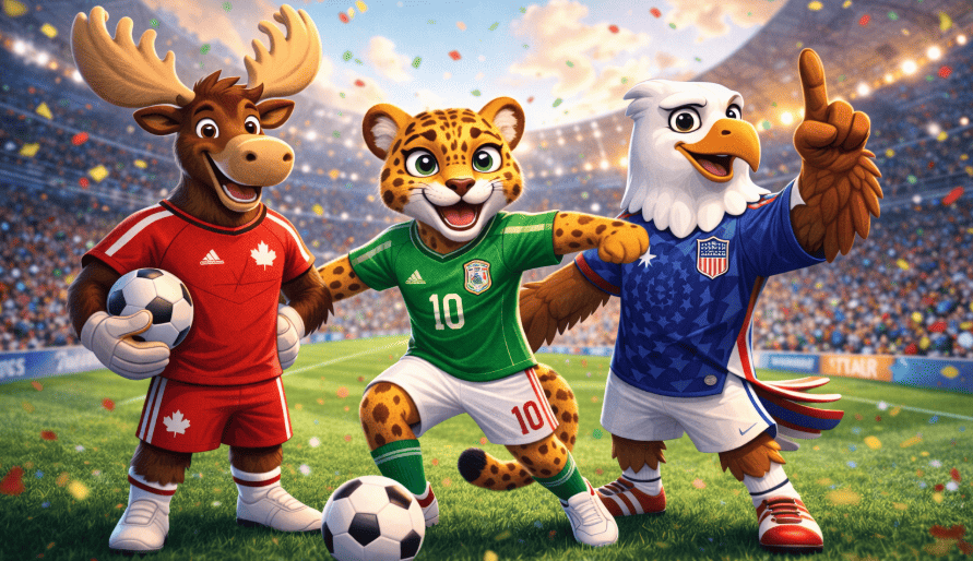 qué animales son las mascotas del mundial