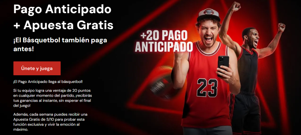 Jugador de la NBA encestando en promoción de Pago Anticipado en Básquetbol de Betsafe Perú.
