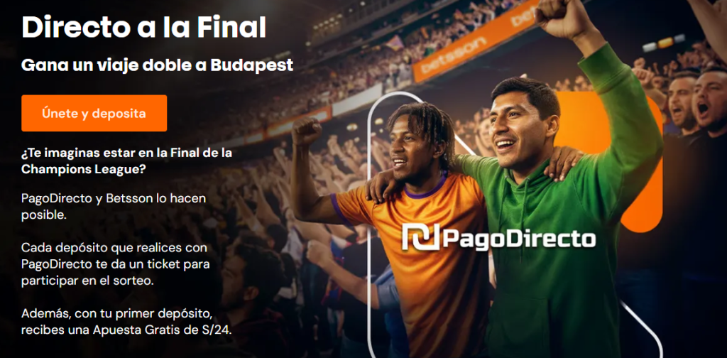 Tickets para la final de la Champions y premios del sorteo de Betsson Perú.