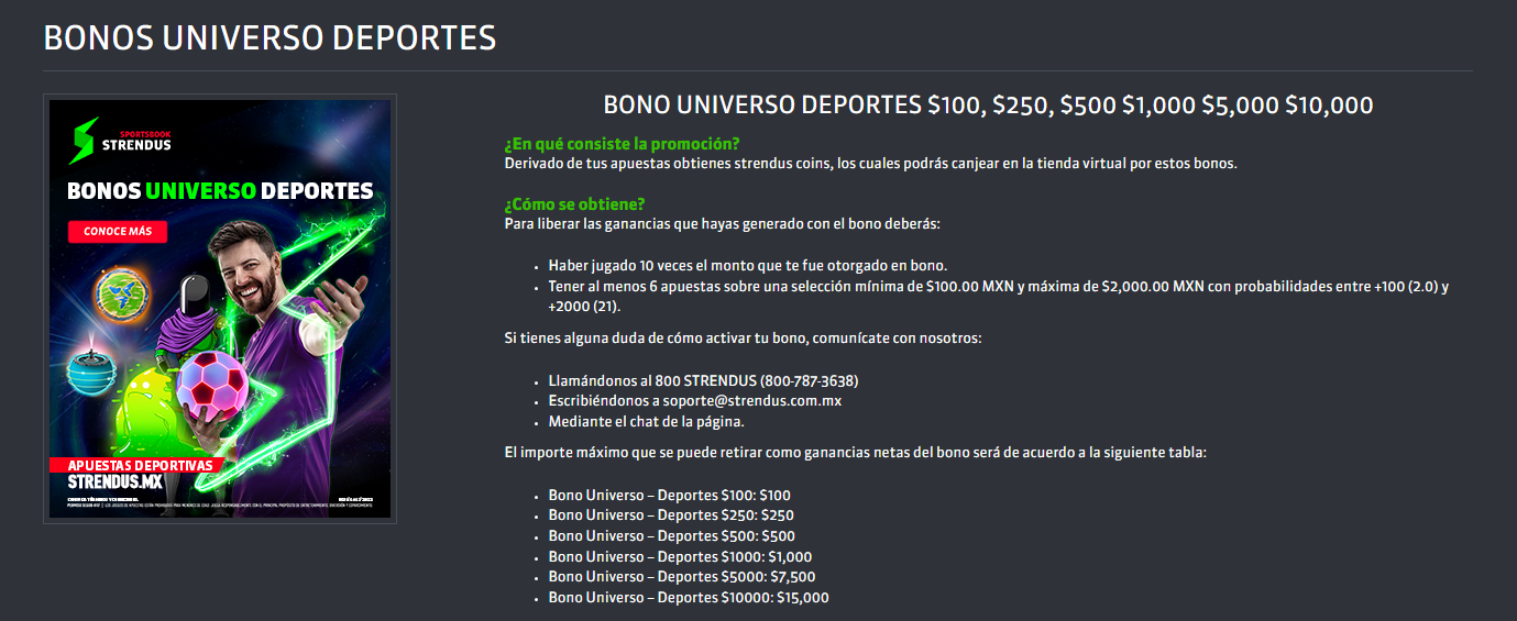 strendus bono parlays