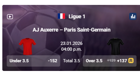 tonybet auxerre vs psg