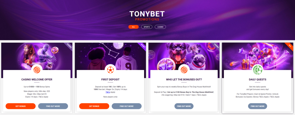 tonybet promotions