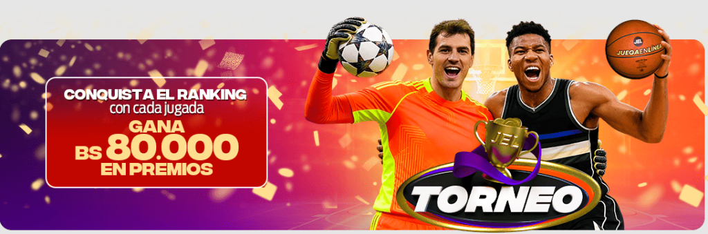 Banner del Torneo Deportivo de Enero en JuegaEnLínea Venezuela con premios de 80 mil bolívares.