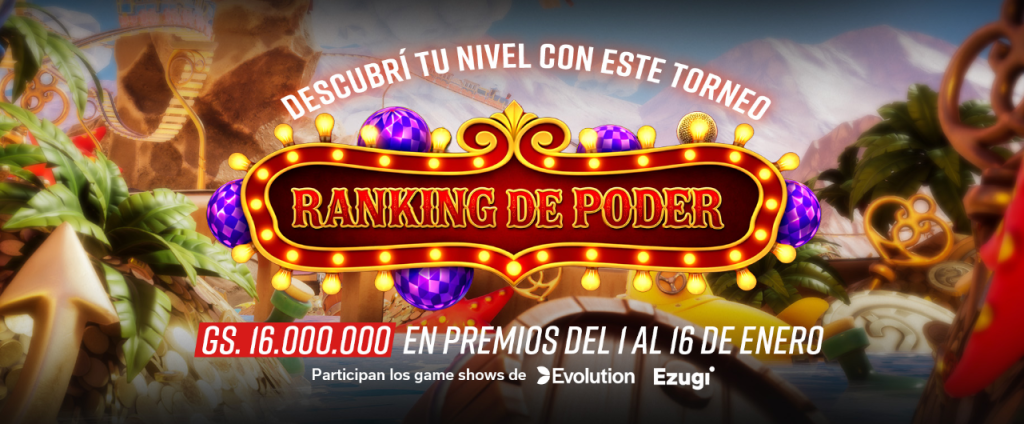 Banner del Torneo de Game Shows en Solbet Paraguay con premio de 16 millones de guaraníes.