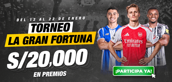 Banner del Torneo La Gran Fortuna en DoradoBet Perú con premios de 8 mil soles para los mejores apostadores.