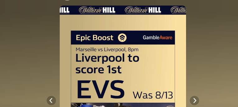 william hill marseille vs liverpool
