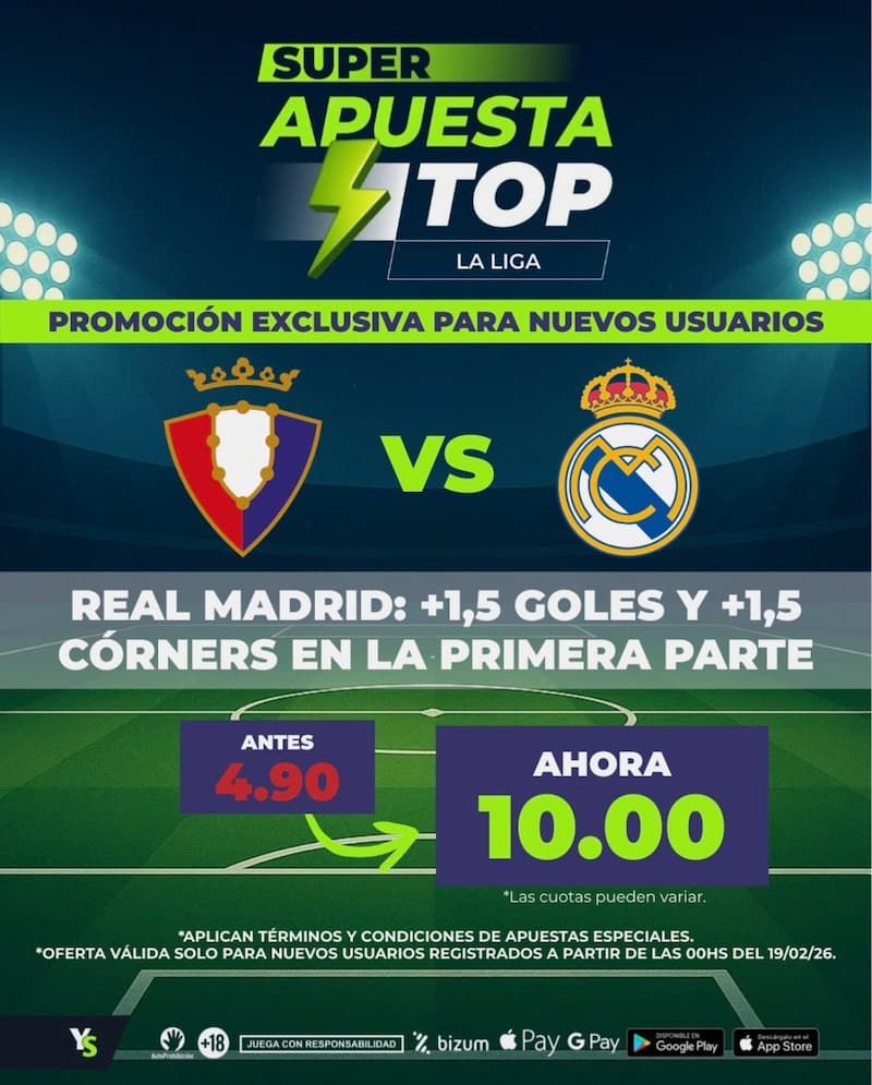 YoSports Supercuota Osasuna vs Real Madrid