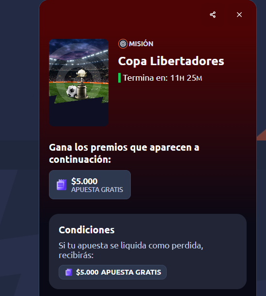 betano misión copa libertadores