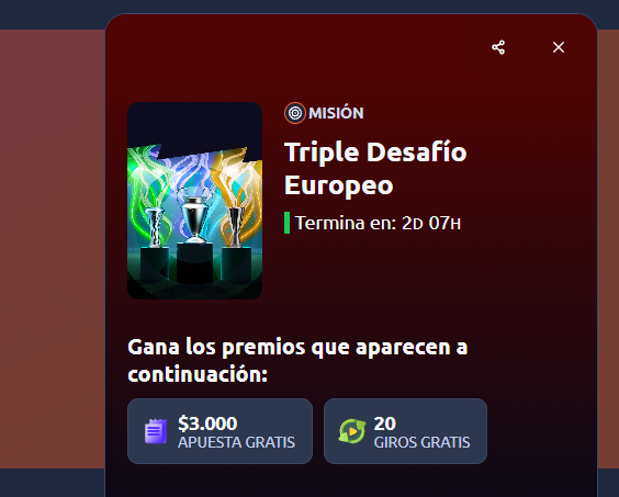 betano triple desafío europeo