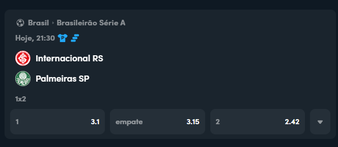 blaze internacional x palmeiras