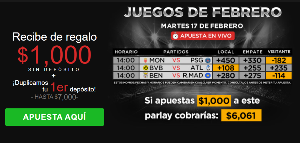 caliente champions febrero