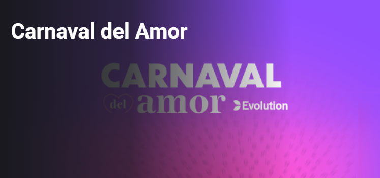 Banner de la promoción Carnaval del Amor en Jugadon con mesas de casino en vivo y premios millonarios.