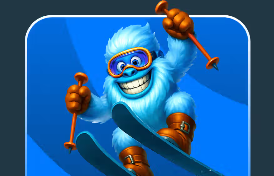 Personaje del juego Tipsy Yeti Megaways y premios del torneo de multiplicadores en Stake Ecuador.