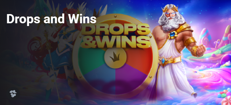 Banner de la promoción Drops and Wins en Jugadon San Luis con premios diarios en slots de Pragmatic Play.