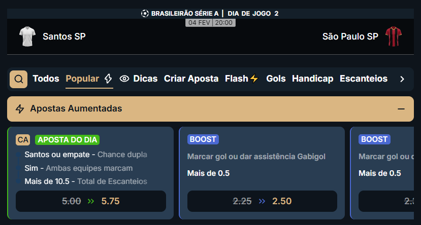 estrelabet santos x são paulo