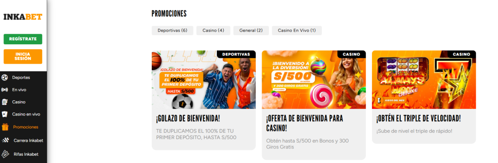 inkabet ofertas fútbol