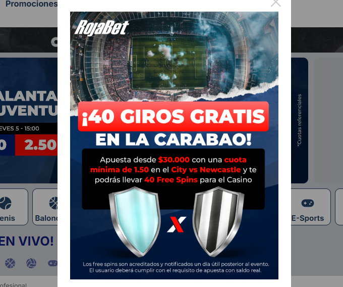 rojabet 40 giros gratis