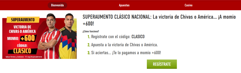 sportiumbet superaumento clásico nacional