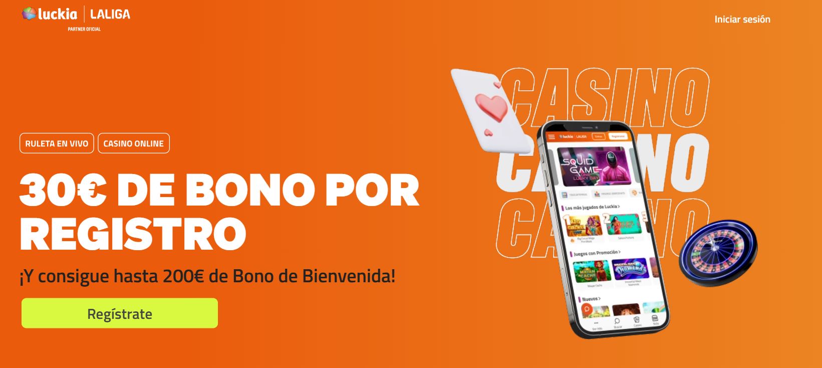 Luckia casino 30€ gratis sin depósito