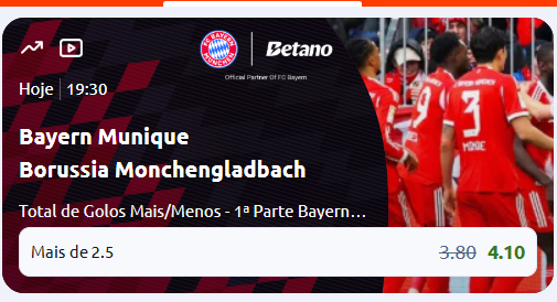betano bayern munique vs borussia monchengladbach