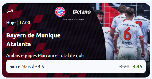 betano bayern munique x atalanta